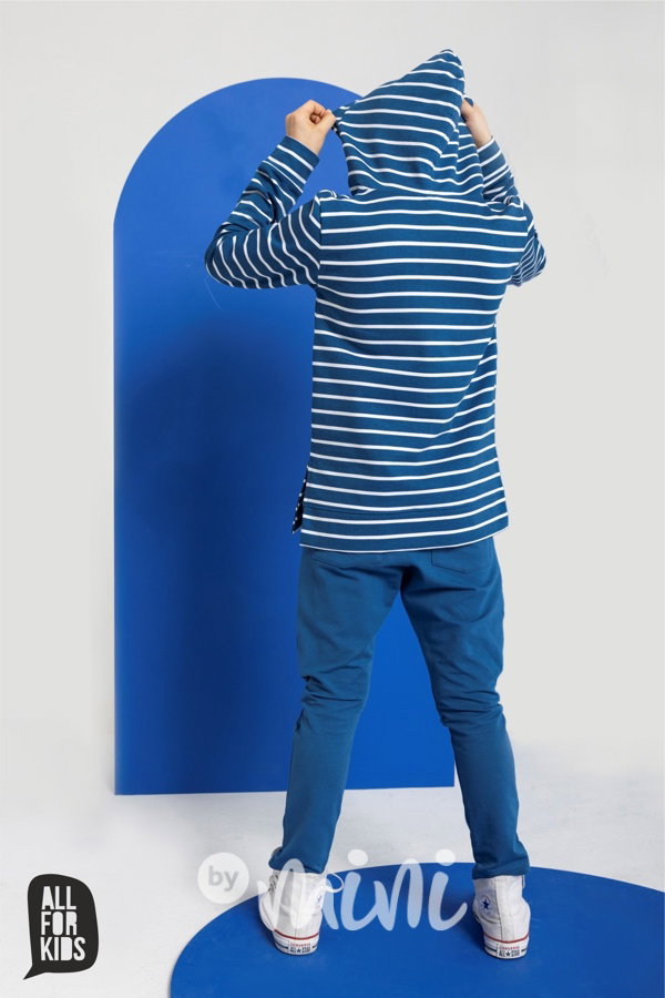AFK pruhovaná mikina blue