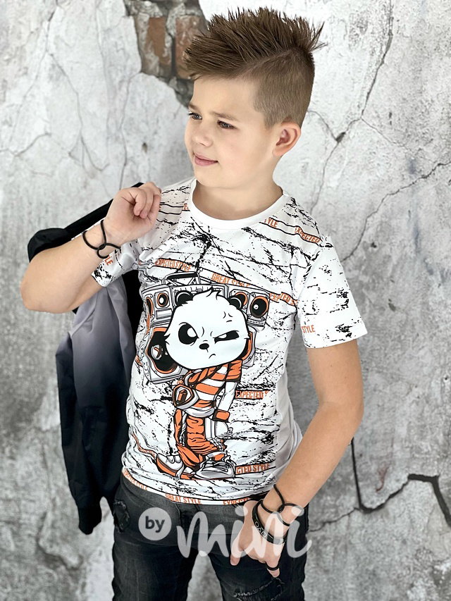 Bad panda triko white