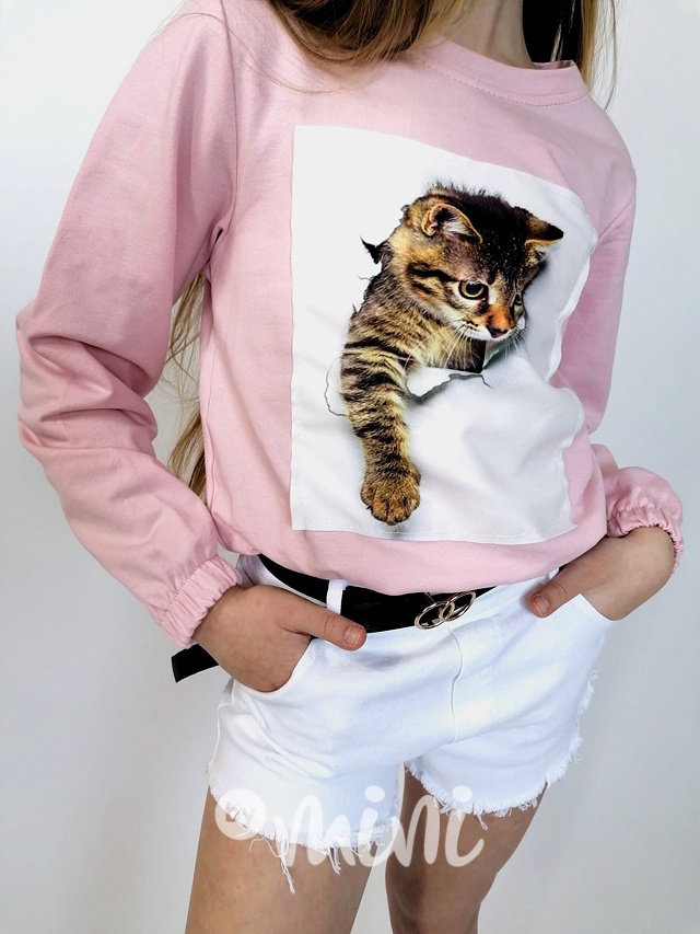 Mikina koťátko pink