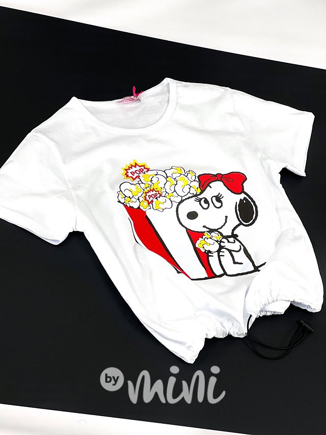 SNOOPY crop blůzka na stahování