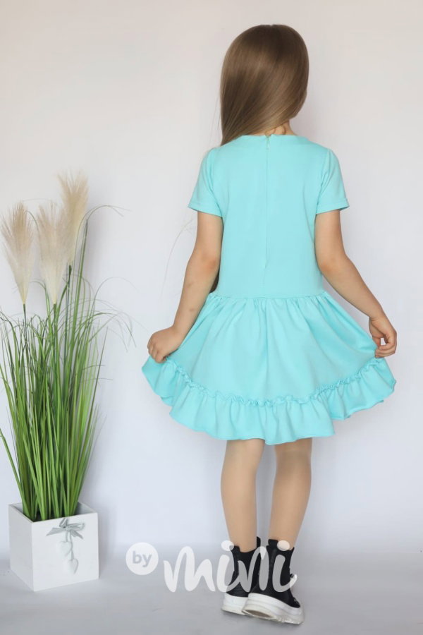 Maxi točivé šaty Hello Kitty mint
