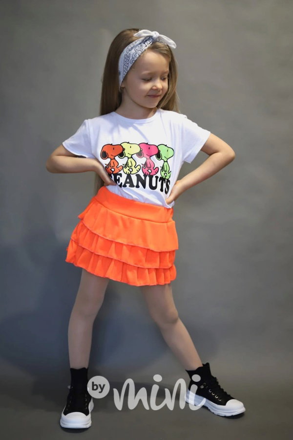 Snoopy triko white/neon