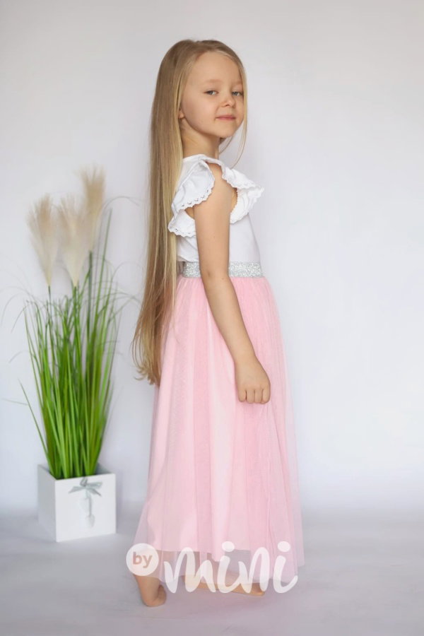 Růžová sukně pro družičky