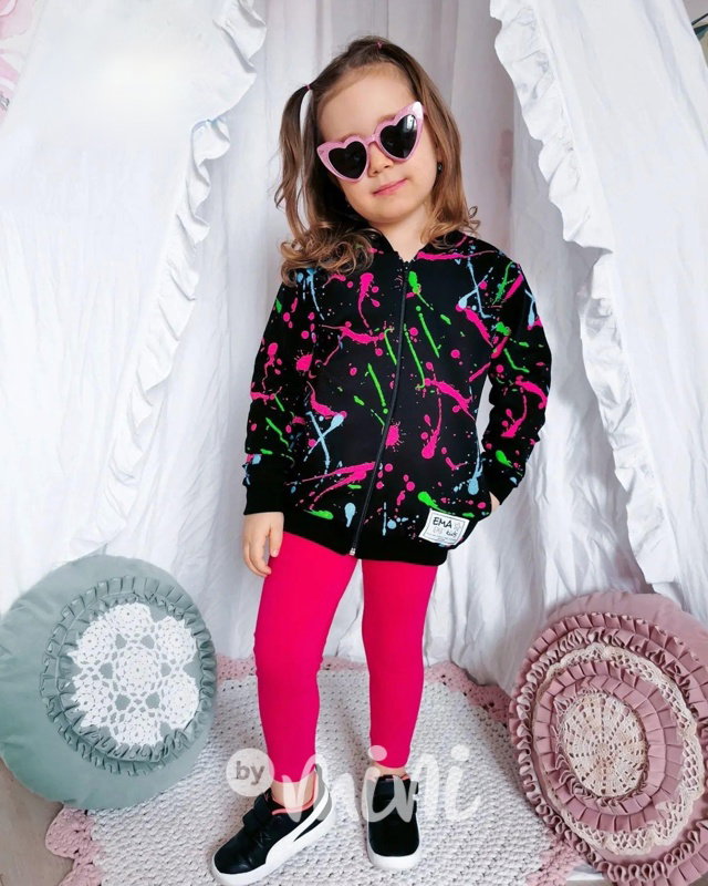 NEON splash mikina na zip
