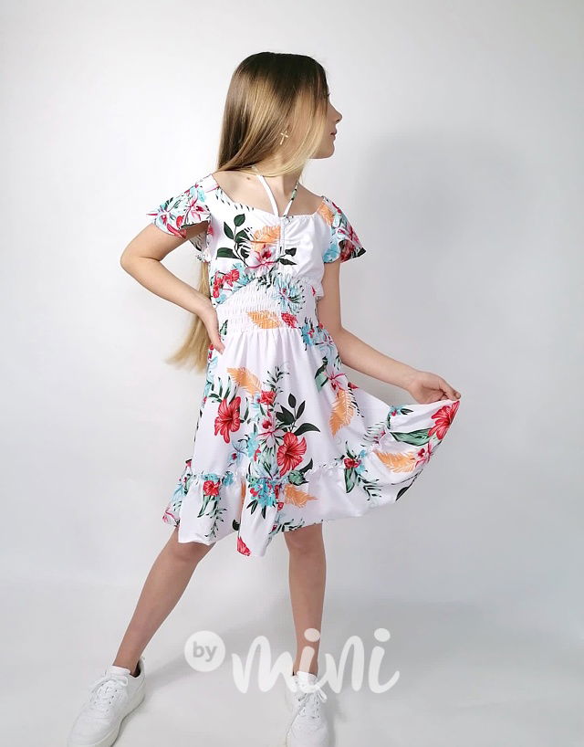 Summer dětské FLOWER šaty white