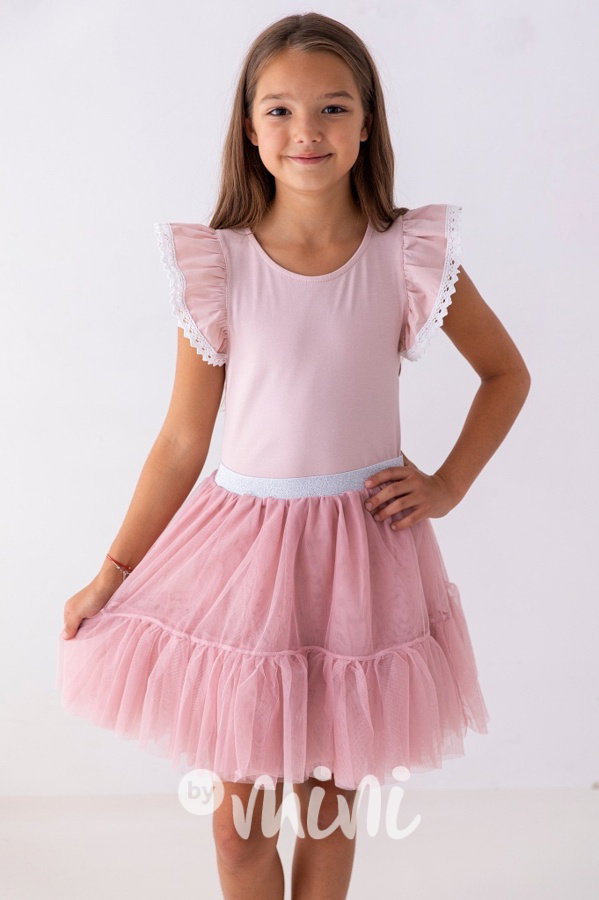 Lily Grey blůzka s krajkou pudder pink