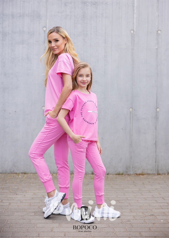 Mini me triko růžové