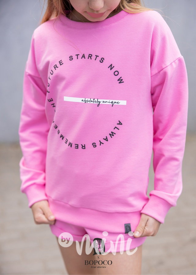 Mini me mikina růžová