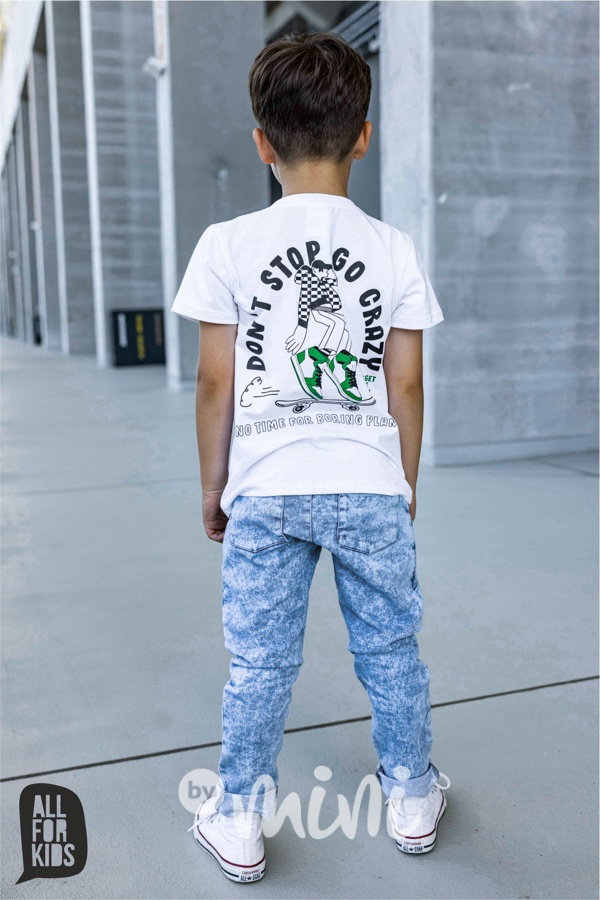 AFK biker blue jeans kalhoty