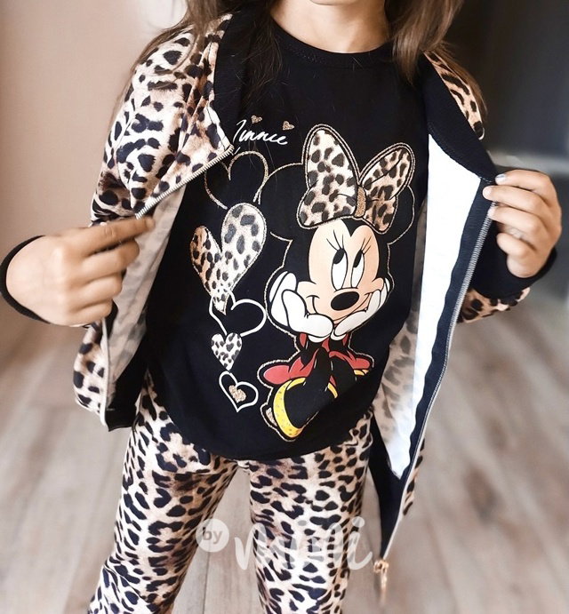 3-dílný Minnie leopard komplet