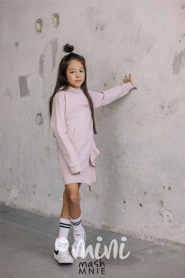 Mash Mnie hoodie frill tunika pink