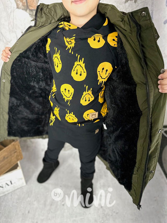 Zimní dlouhý kabát khaki