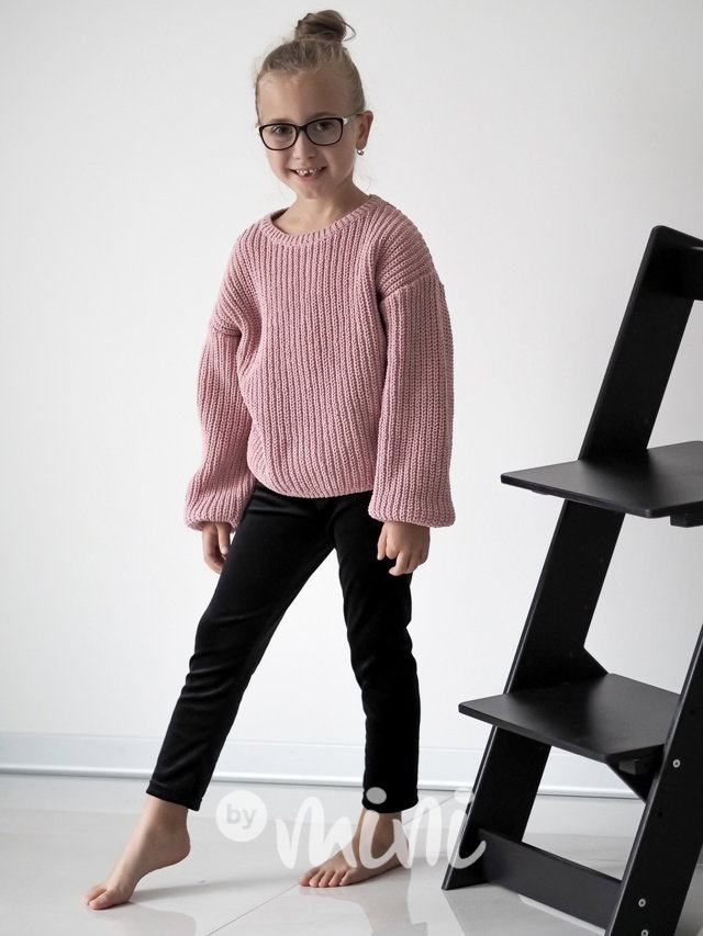 Podzimní teplé velur legíny black