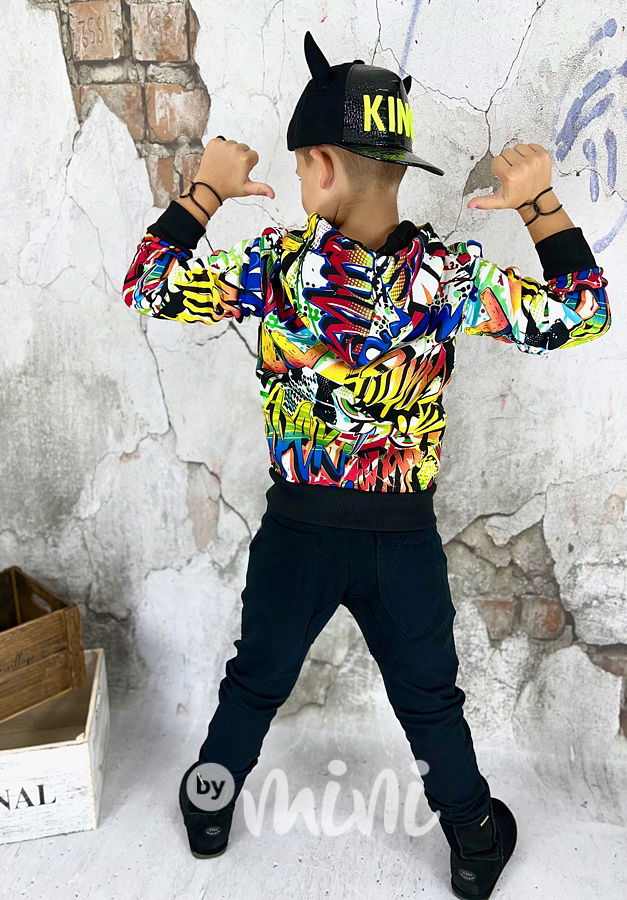 Vyteplená street art mikina