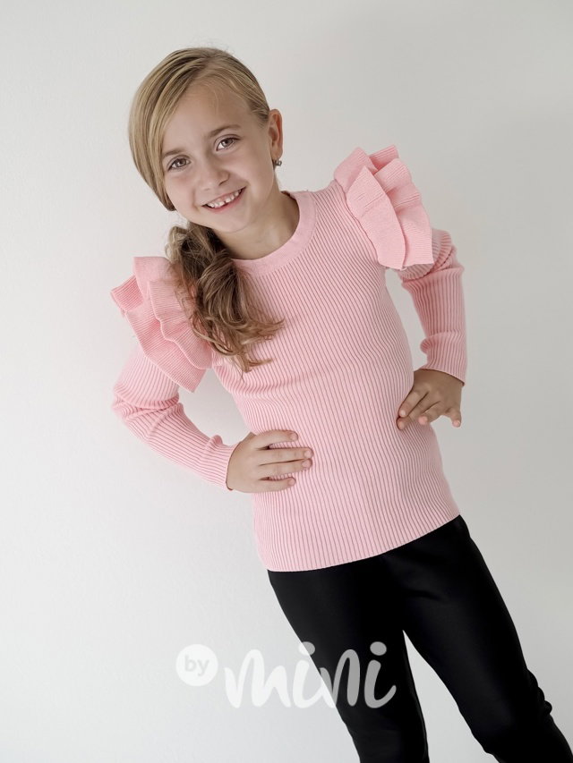 Svetřík s volánky pink