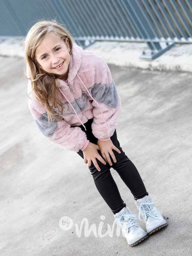 GIRL STAR chlupatá mikina