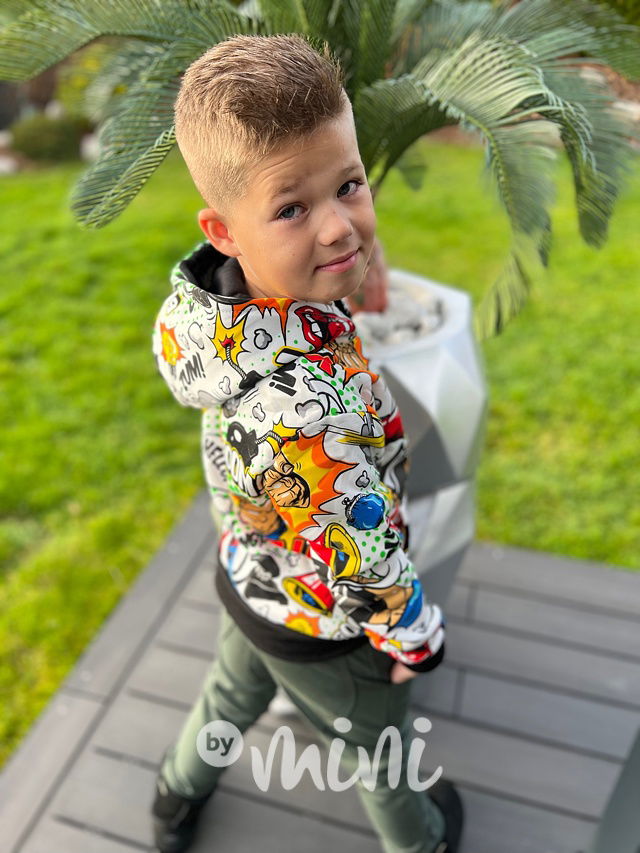 Vyteplená komiks mikina