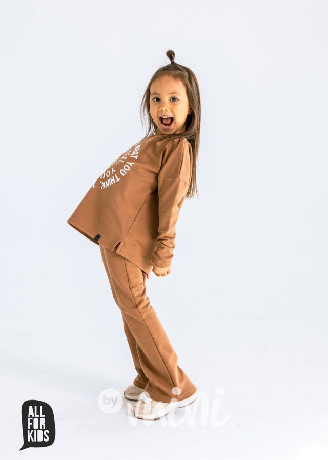 All for kids flower zateplená mikina toffee