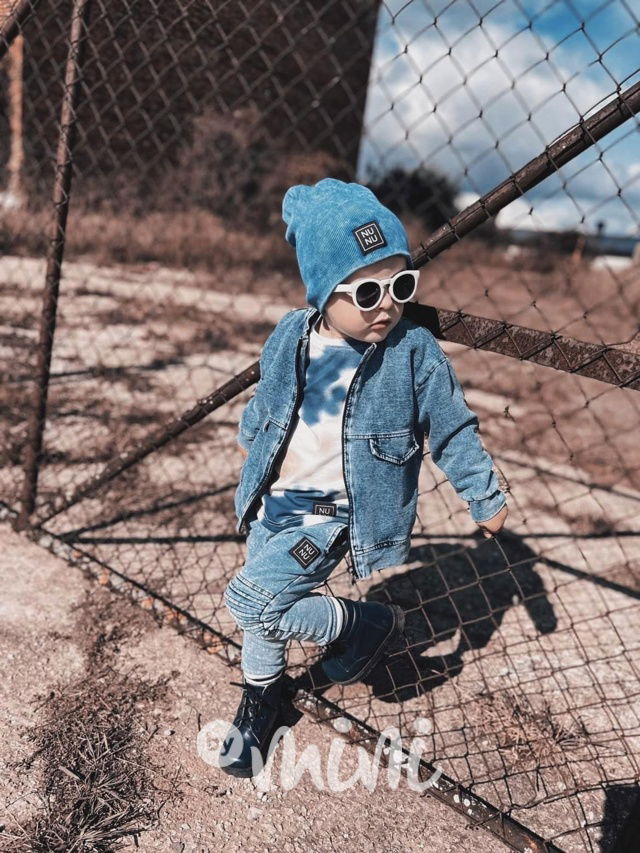 NUNU vintage blue biker tepláky