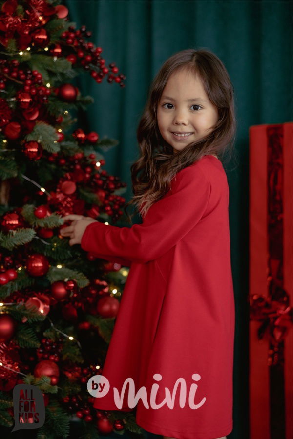 All for kids šaty s volánkem červené