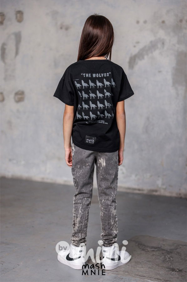 Mash Mnie vintage denim kalhoty grafit