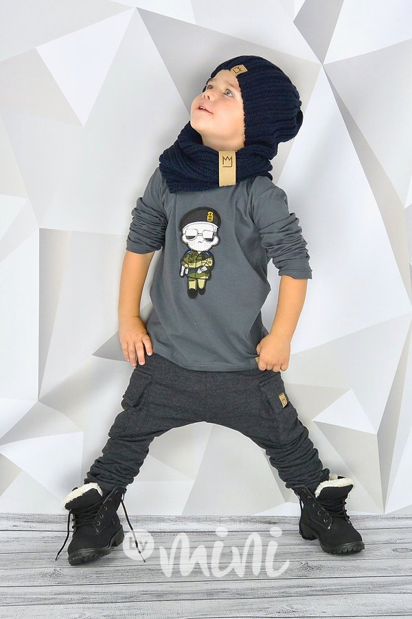 Dark grey kapsáče zip