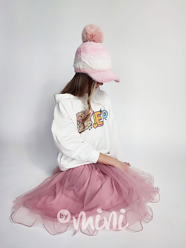 Alpaka kšilt s bambulkou pink ombre