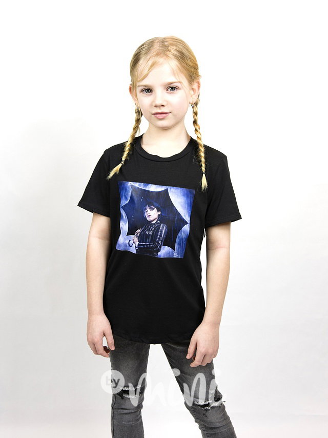 Triko WEDNESDAY umbrella černé