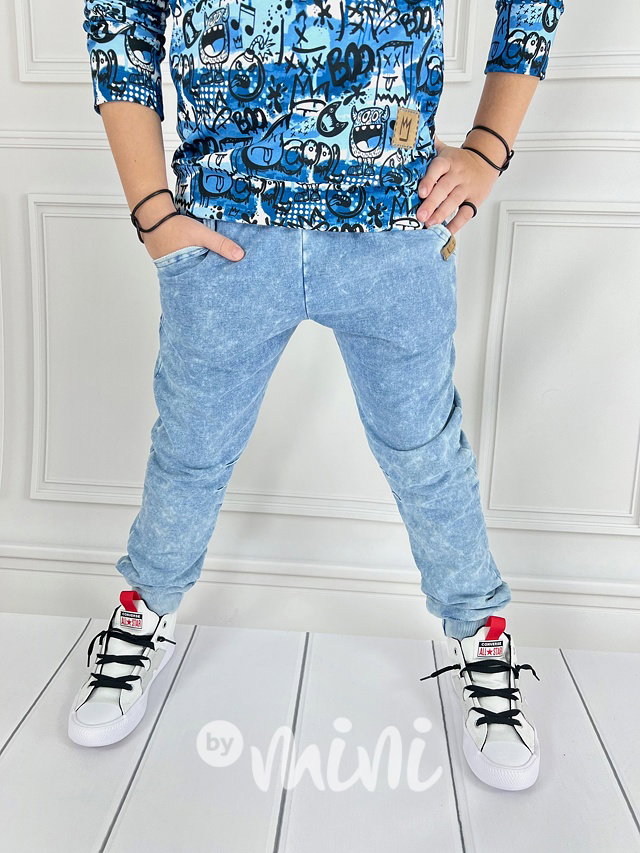 Cotton denim tepláky