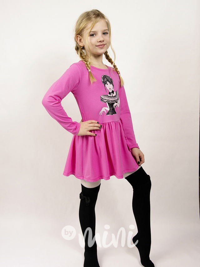 Wednesday dance šaty růžové