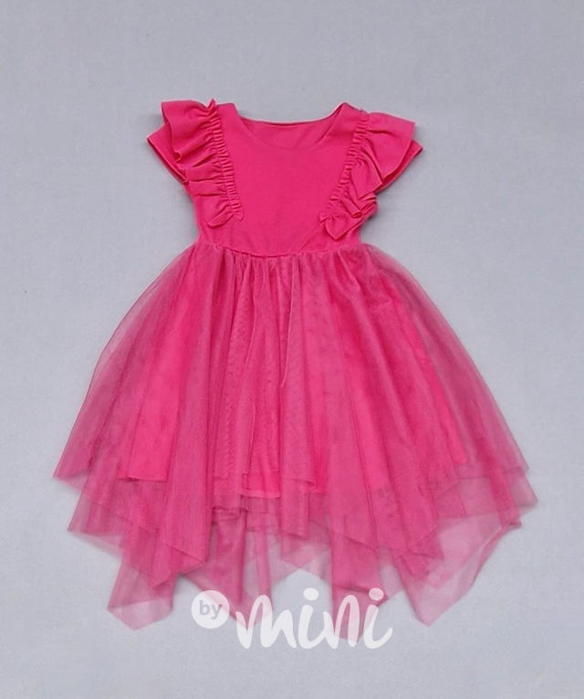 Malinové šaty s tylem