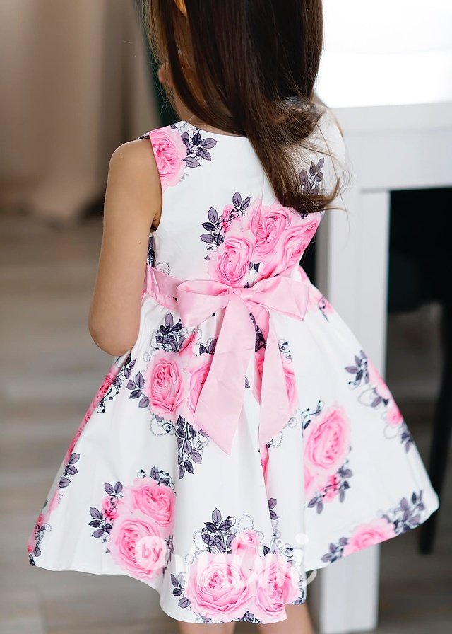 Pink flower šaty