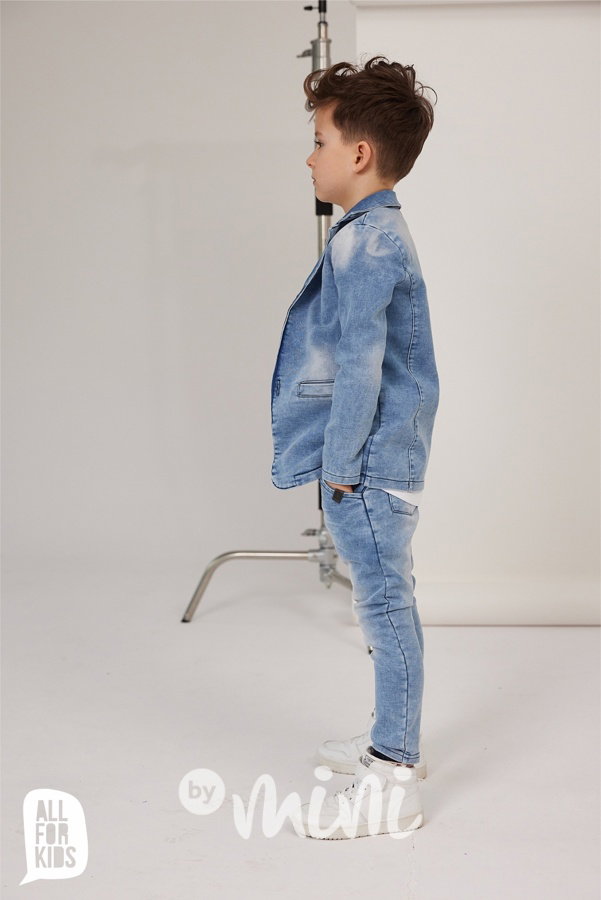 AFK soft denim sako acid blue