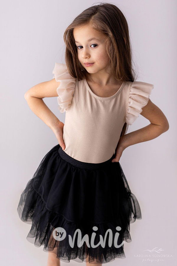 Black maxi tutu sukně Lily Grey