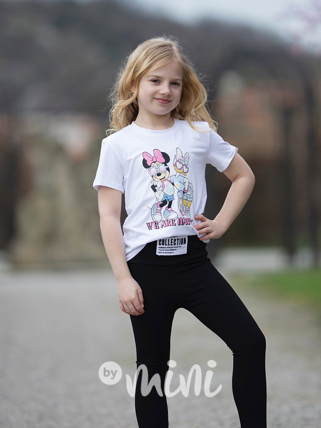 Žebrované legíny Collection černé