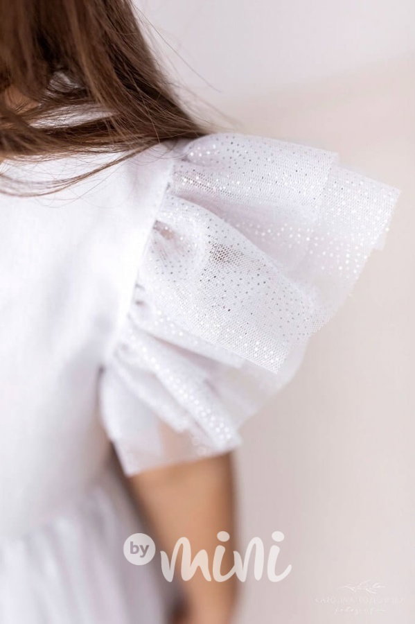 Lily Grey slavnostní tylové šaty ANGEL white