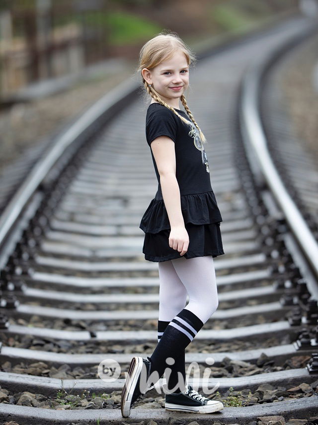 Bavlněné šaty sovička černé