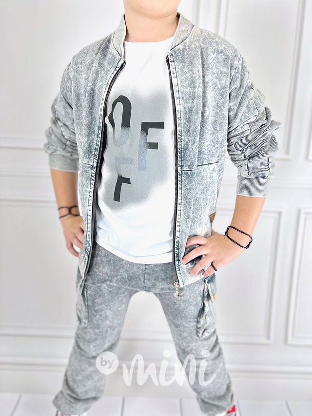 Acid wash jeans mikina