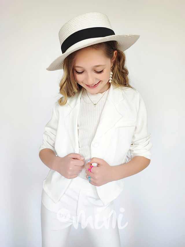 Bílé sako + kalhoty