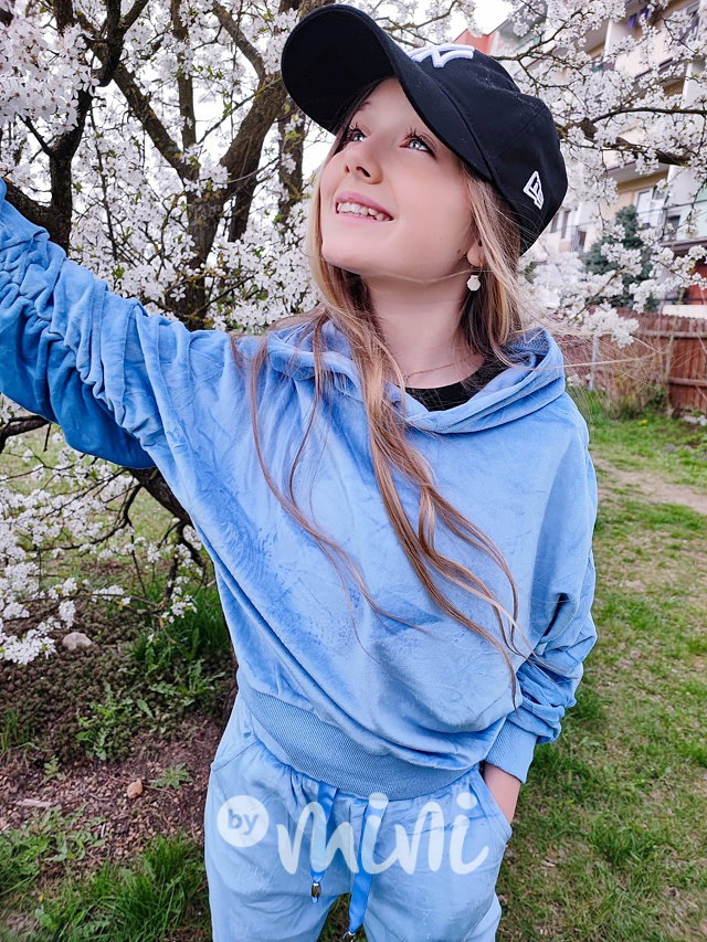 Baby blue soft velur souprava