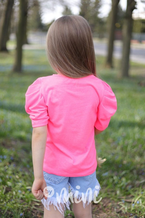 Neon blůzka růžová