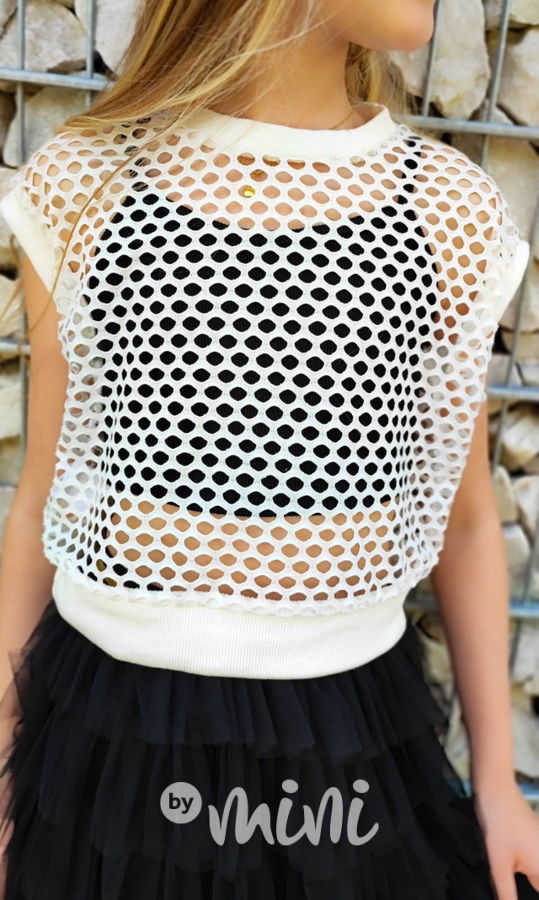 2v1 letní top black/white