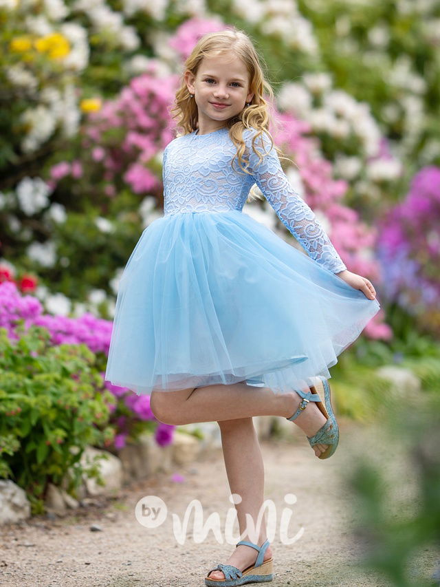 Princess krajkové šaty s maxi tylovou sukní Frozen