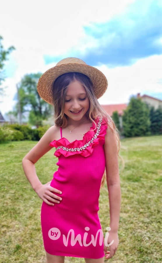 Šaty se zdobením Cannes amarant