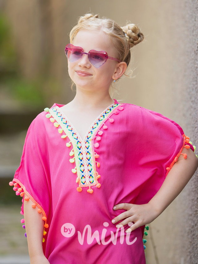 Pareo tunika s mini pomponky