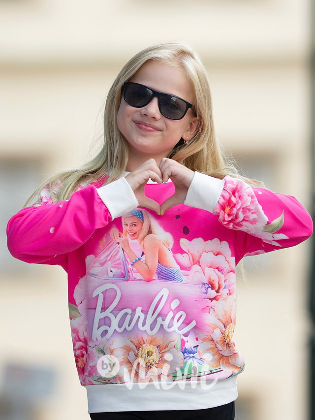 Dětská malinová mikina Barbie