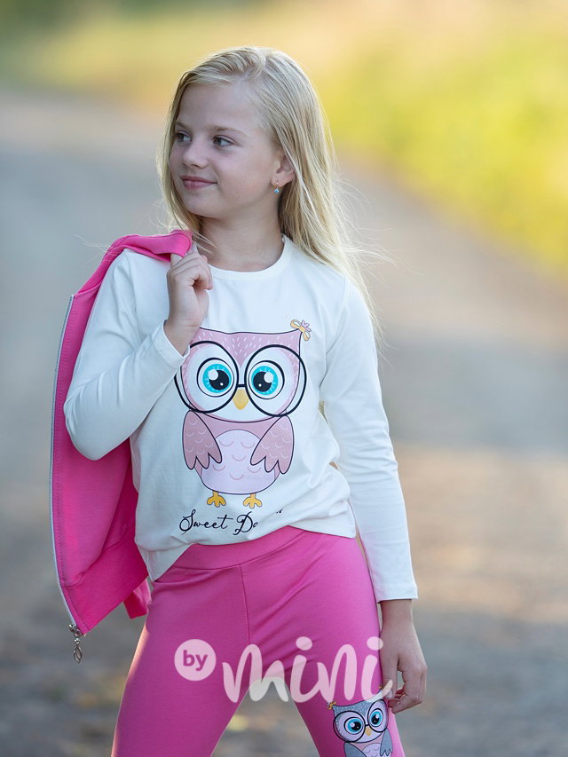 3-dílný set sovička pink