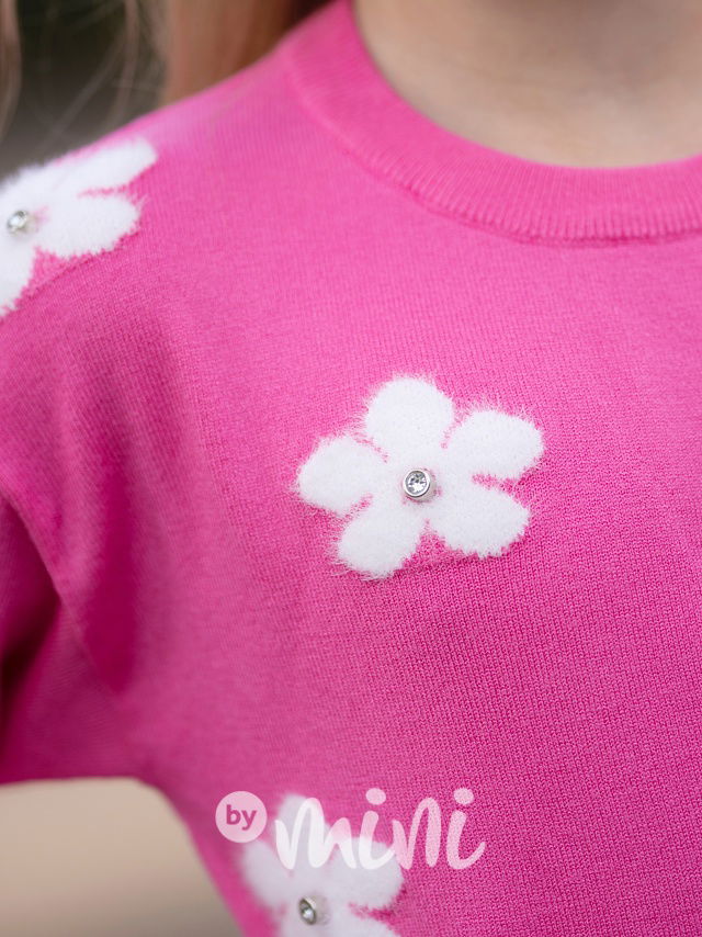 Růžový svetřík flowers