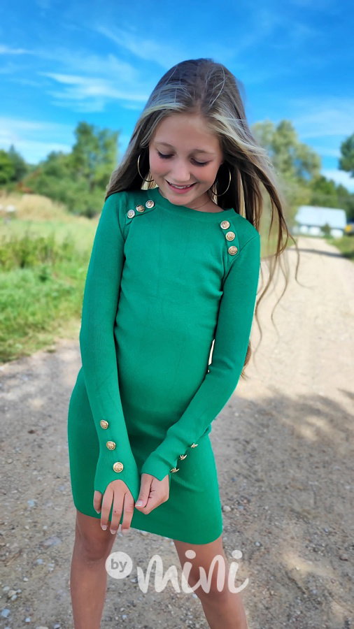PREMIUM svetříkové šaty green
