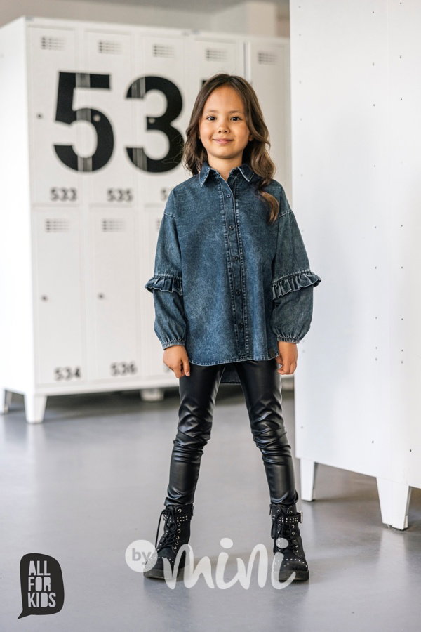 Frill košile blue denim